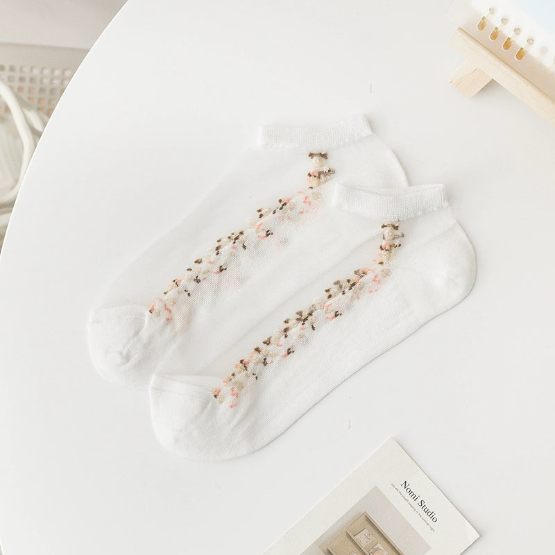 [5 Pairs] Show Low-Key Fashion Taste Summer Thin Breathable Kanekalon Seconds to Wear