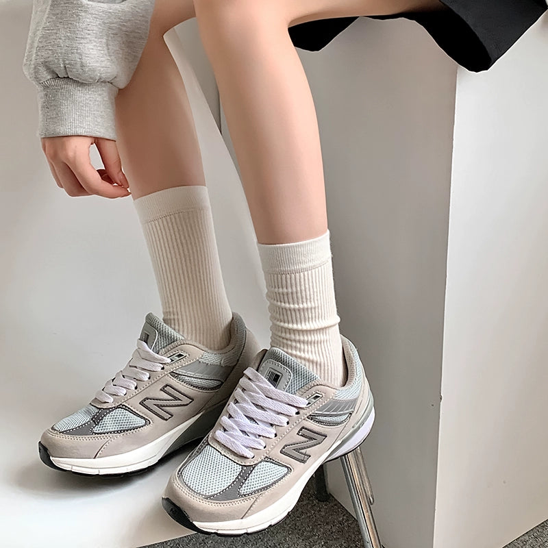 [5 Pairs] Spring and Summer Mid-Calf What! You Haven't Bought It Yet! Pure Cotton Fabric Is Comfortable and Breathable!