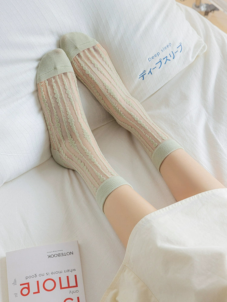 [5 Pairs] Kanekalon, Creating the Key Elements of Summer Fashion Thin Polka Dot Wear