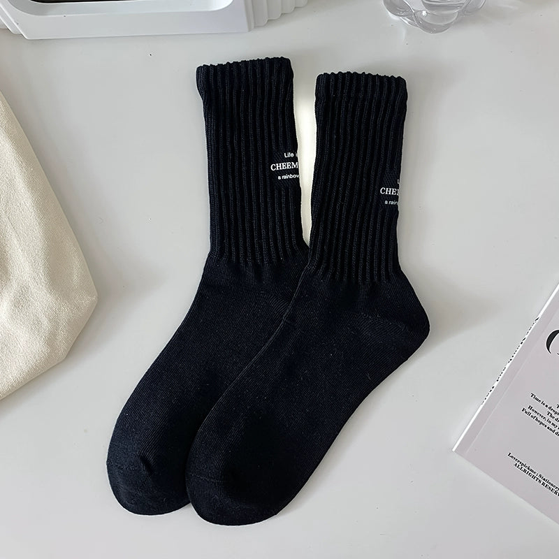 [3 Pairs] Simple Sports Style Fashion No Color Is Extra Socks