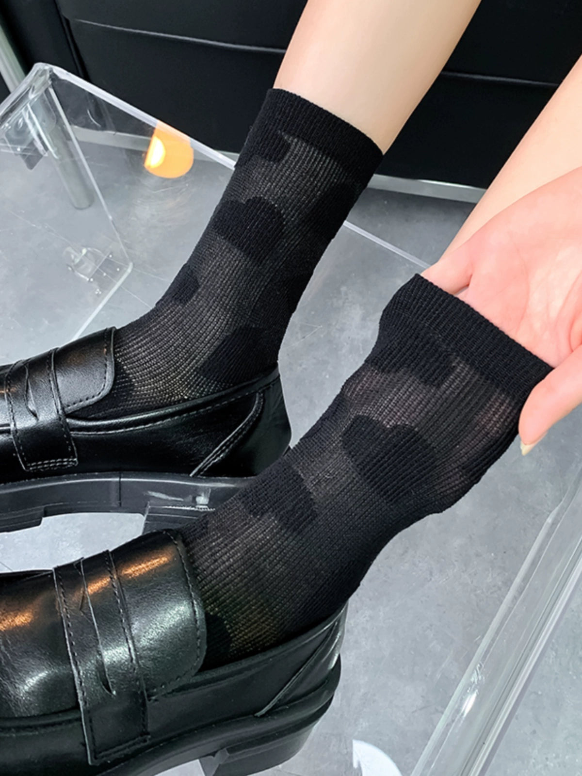 [5 Pairs] Summer Mesh Breathable Small White Small White White Again White Very Easy to Match