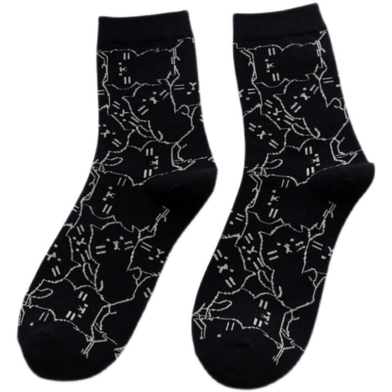 [2 Pairs] Spring Summer Japanese Cat Style Cute Cat Fashion Socks