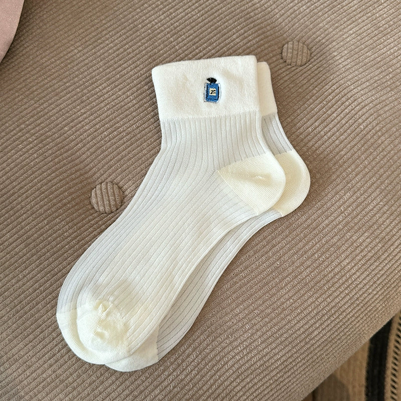 [6 Pairs] Classic Black and White Kanekalon Breathable and Simple Fashion Wear Fairy Flying