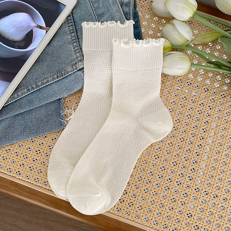 [4 Pairs] It Can Also Be Very Cute to Wear Spring and Summer Thin Breathable Stripes Series If You Don't Believe It