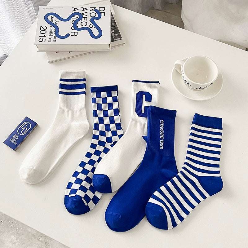 [2 Pairs] Spring and Summer Klein Blue College Style Blue and Blue Color