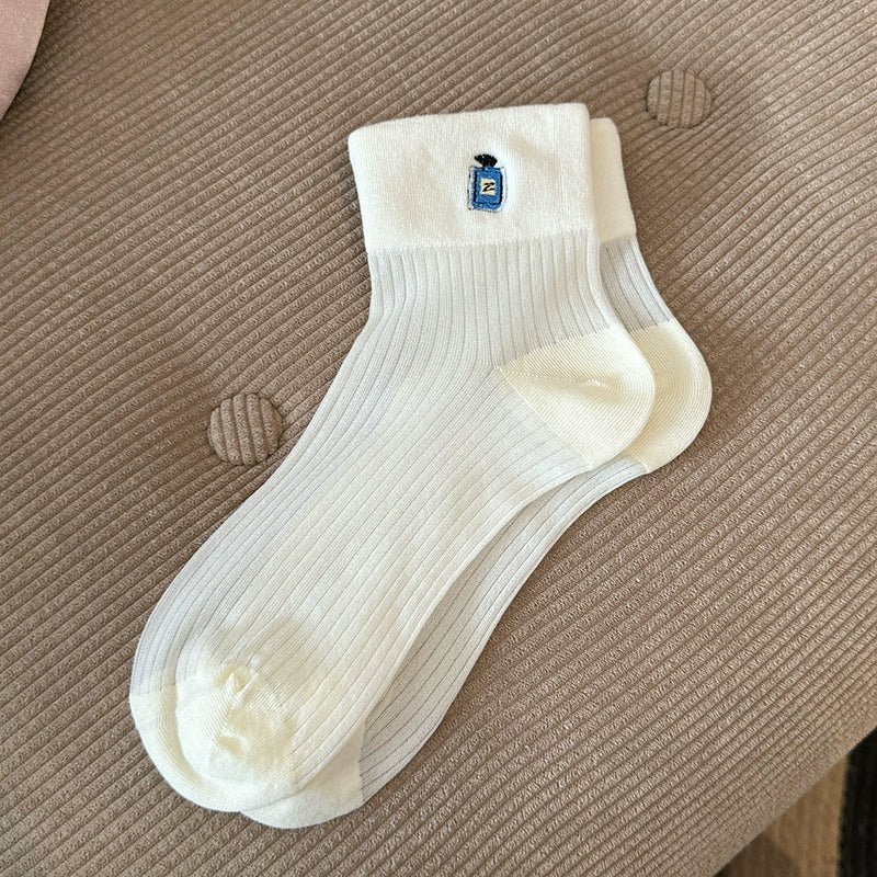 [6 Pairs] Spring and Summer Classic Style All-Matching Short Thin Silk Breathable Comfortable to Wear All-Matching