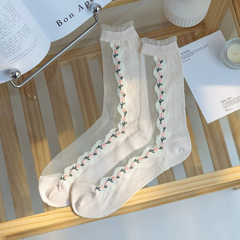 [2 Pairs] When Spring Comes, Flowers Bloom. Will Summer Be Far Away? Transparent Thin