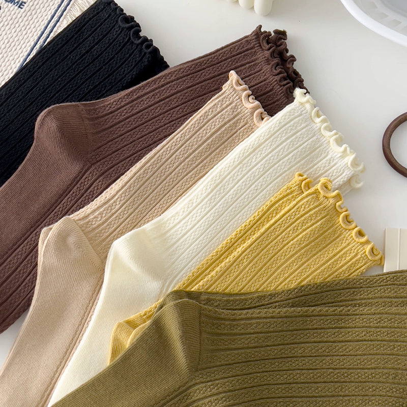 [2 Pairs] Spring and Summer Double Ruffled Lady Wear