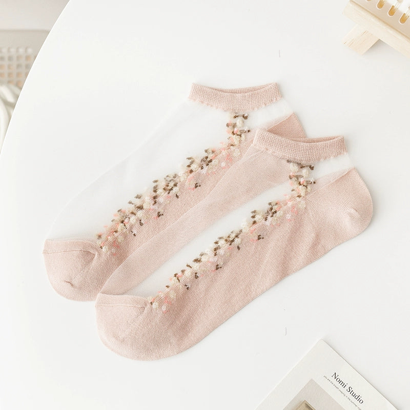 [5 Pairs] Show Low-Key Fashion Taste Summer Thin Breathable Kanekalon Seconds to Wear