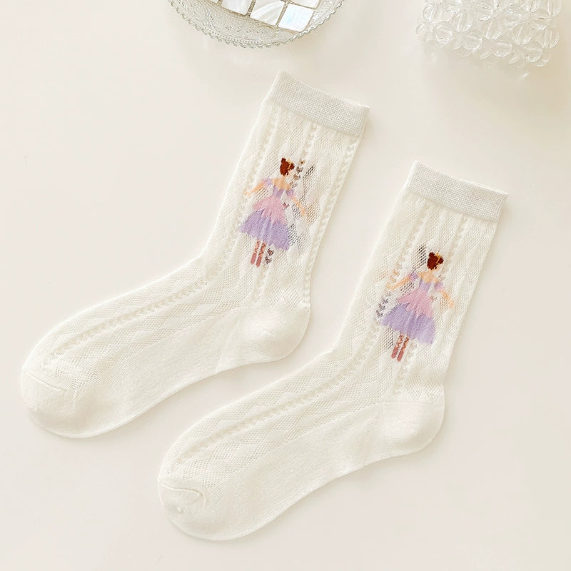 [2 Pairs] Spring and Summer Breathable Hollow Fairy Style