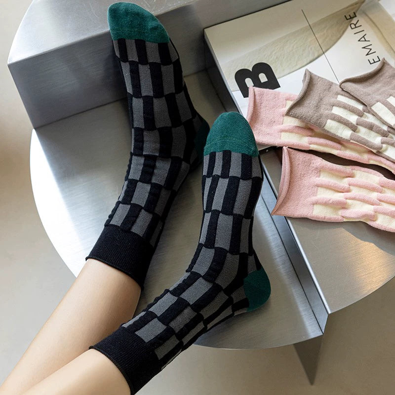 [5 Pairs] Dopamine Color Loose Block Three-Dimensional Spring and Summer Matching Beautiful