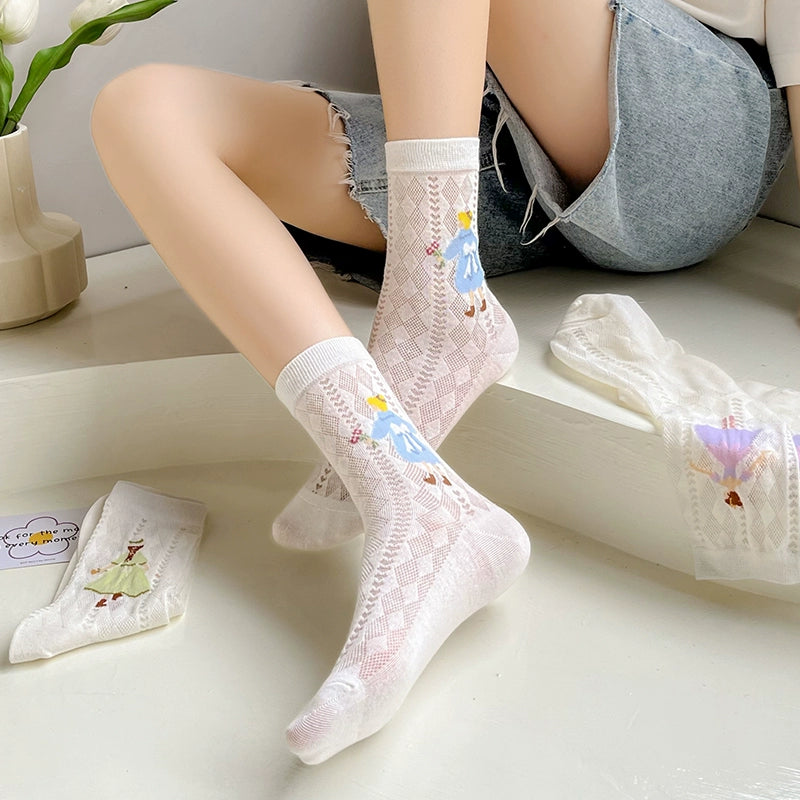 [2 Pairs] Spring and Summer Breathable Hollow Fairy Style