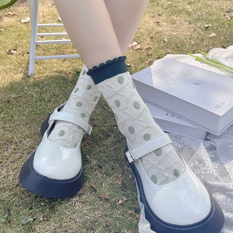 [2 Pairs] Spring-Summer New Type Cotton Women's Mid-Calf Plant Mori Style Women's Socks