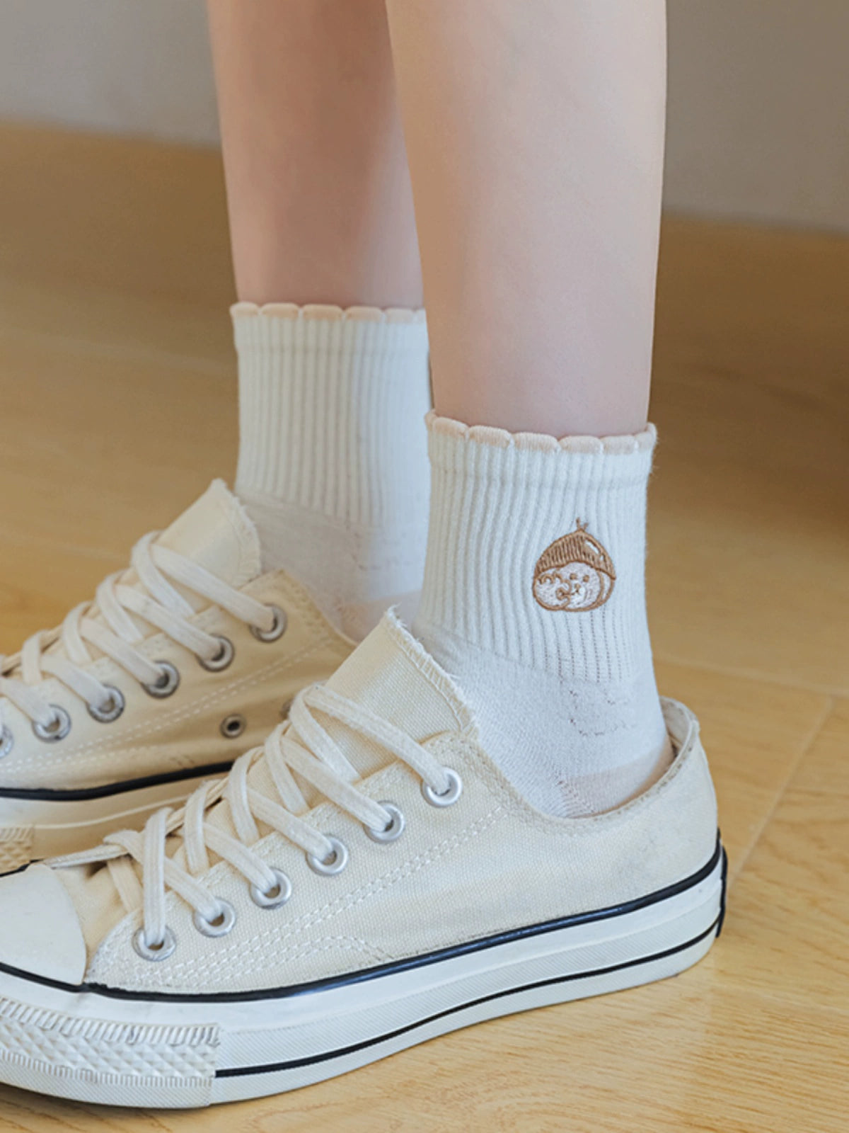 [5 Pairs] Create a Different Self-Made Spring and Summer Thin Pure Cotton Breathable