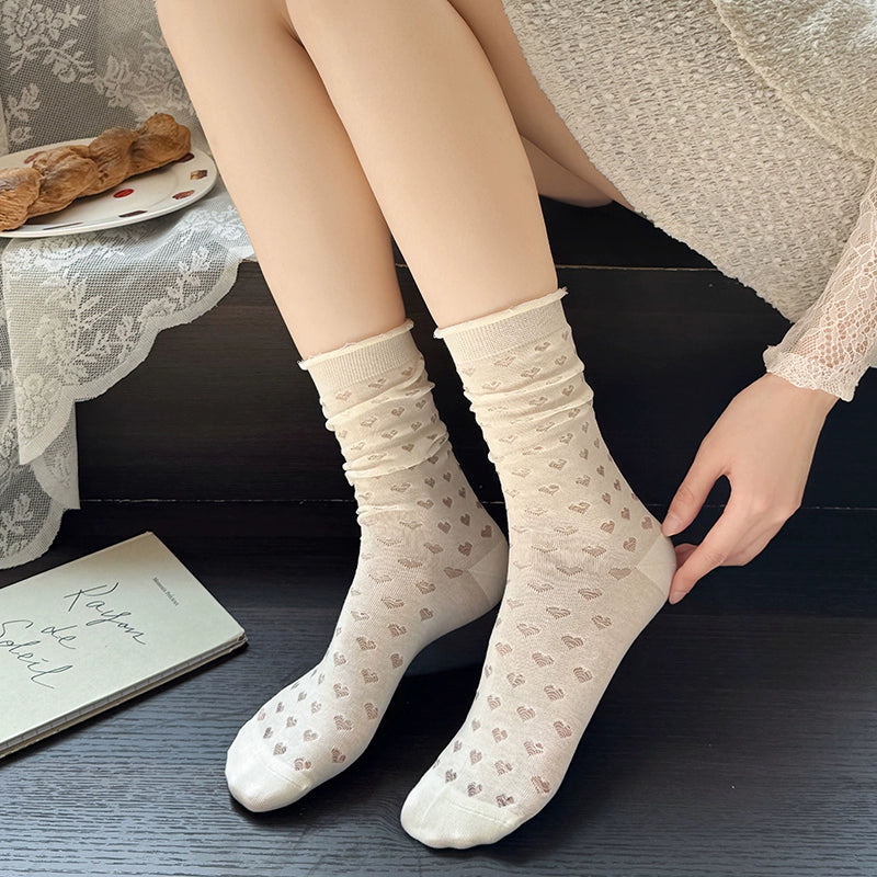 [5 Pairs] Fashion Accessories Spring and Summer Thin Breathable Spun Glass Light up Your Wear Style