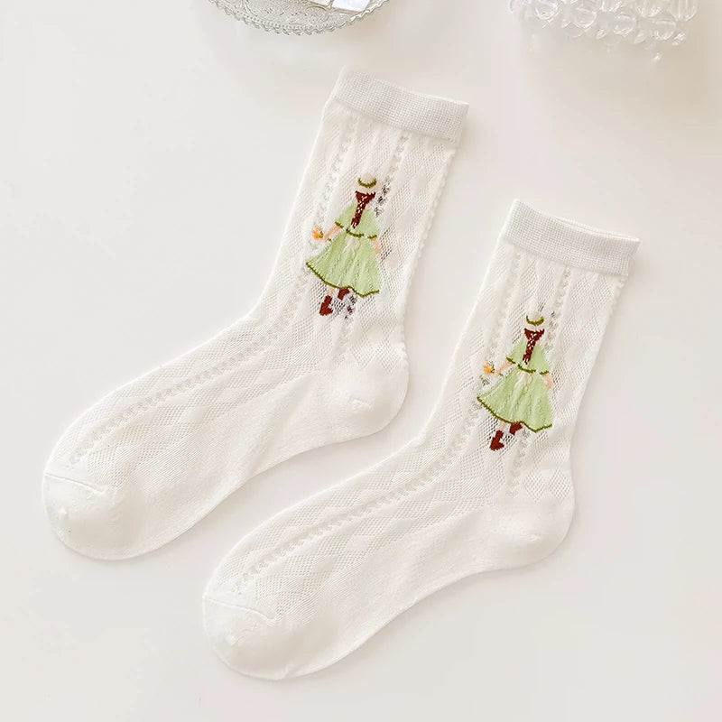 [2 Pairs] Spring and Summer Breathable Hollow Fairy Style