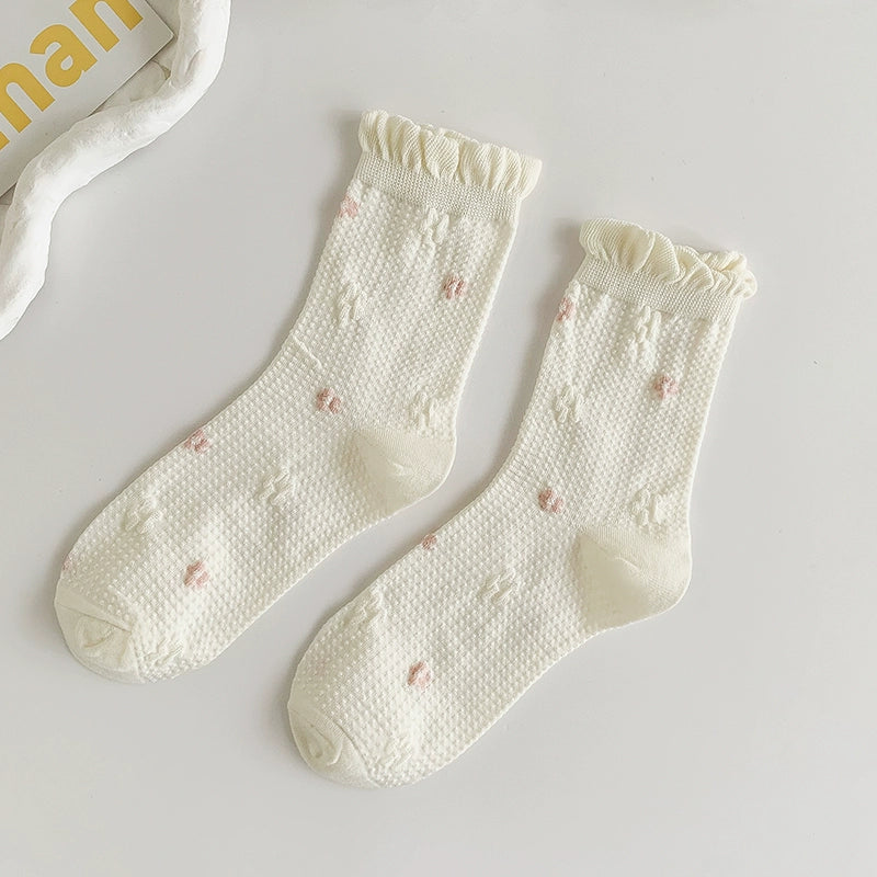 [3 Pairs] Pure White Flowers and Butterflies Are Flying, Fragrant