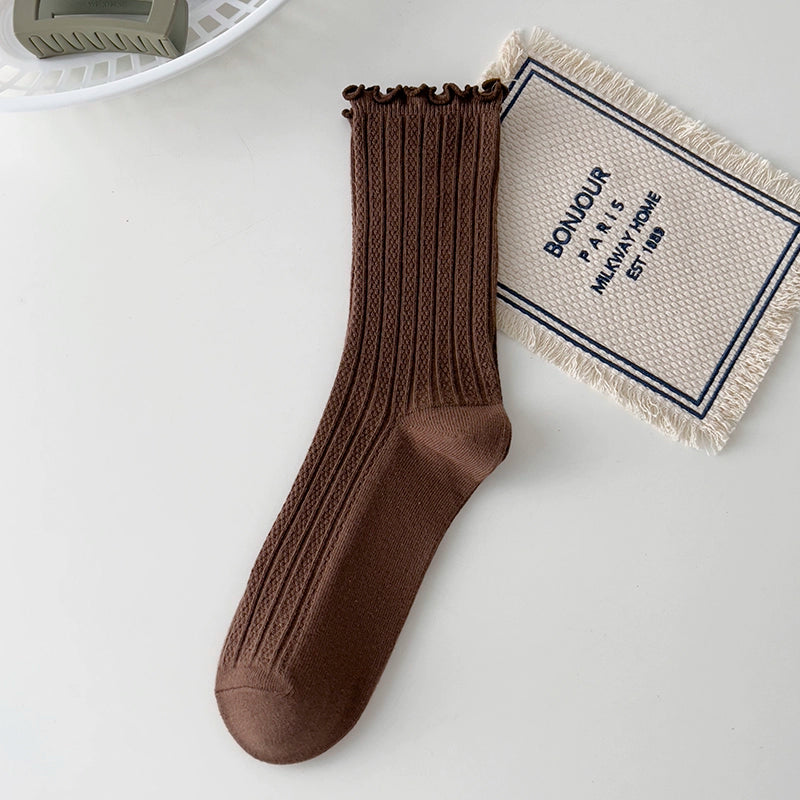 [2 Pairs] Spring and Summer Double Ruffled Lady Wear