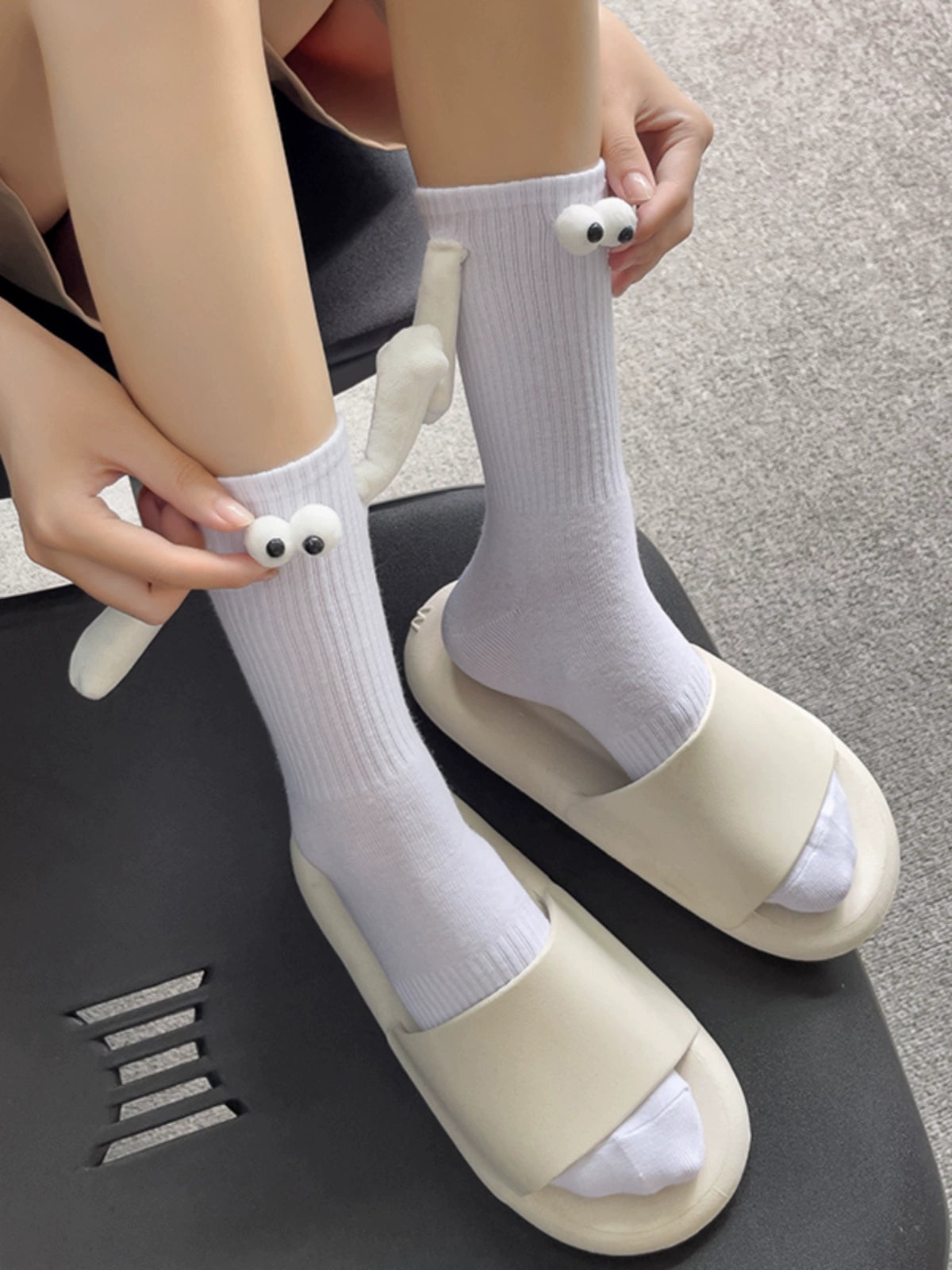 Men and Women Couple Holding Hands Magnetic Handle Cute Pure Cotton Internet Celebrity Products