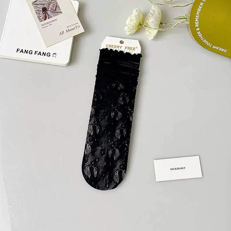 [3 Pairs] Spring and Summer Mesh Japanese and Korean Simple to Wear and Match a Very Versatile Fashion Product