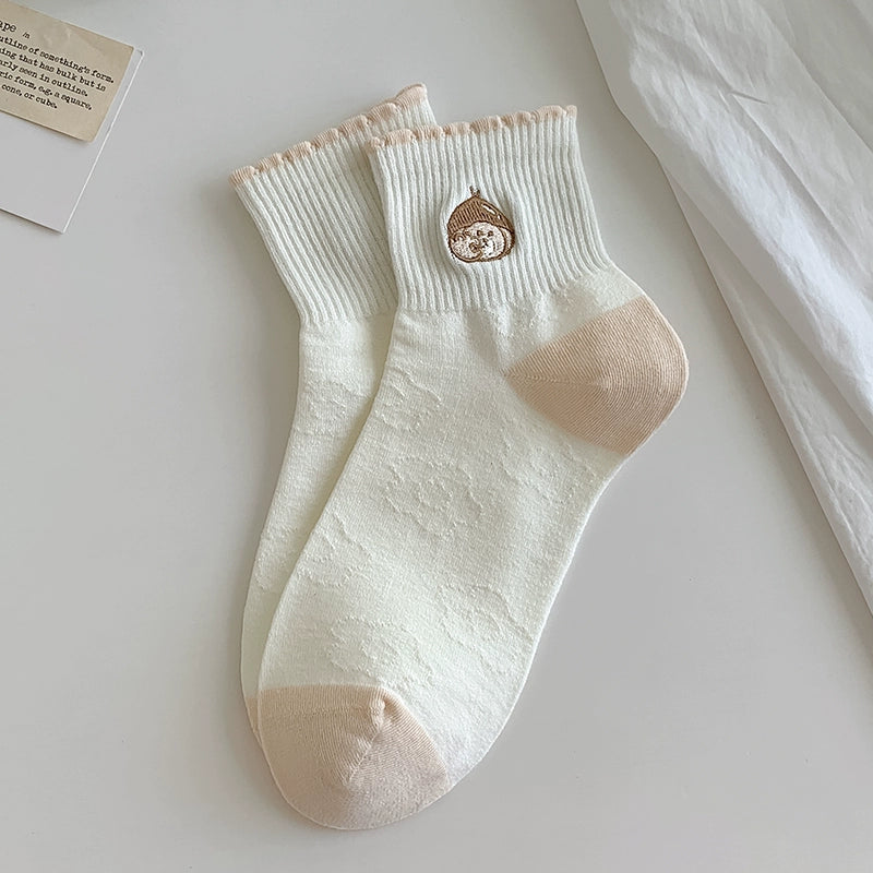 [5 Pairs] Create a Different Self-Made Spring and Summer Thin Pure Cotton Breathable