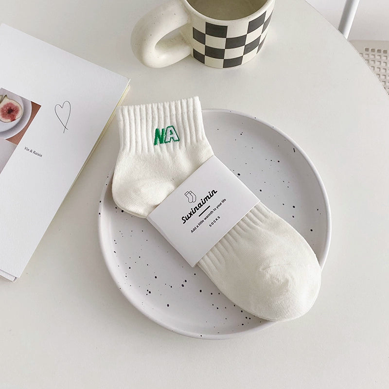 [2 Pairs] Spring and Summer Half Tube NA Sports Solid Color Series, You Are the Most Beautiful Kid on the Street, Pretty Kid