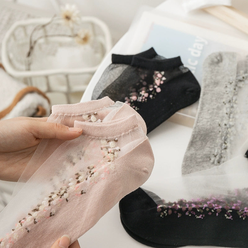 [5 Pairs] Show Low-Key Fashion Taste Summer Thin Breathable Kanekalon Seconds to Wear