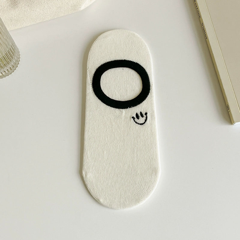 [7 Pairs] Cute Girl Heart Spring and Summer Thin Pure Cotton Full Wear Guide