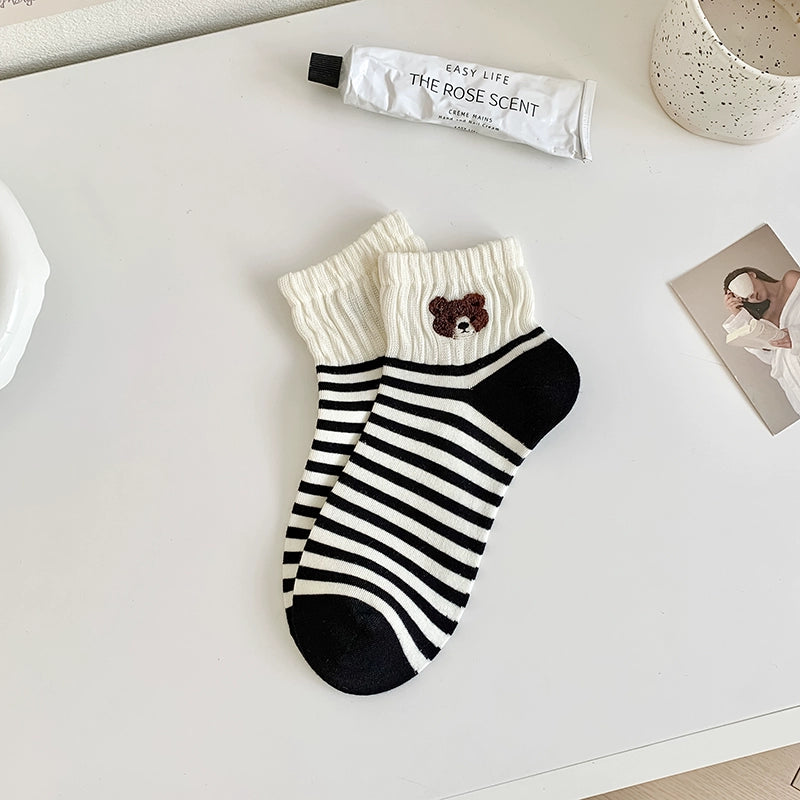 [2 Pairs] Spring and Summer Thin Breathable Boat Fresh Girl Simple to Wear Praise