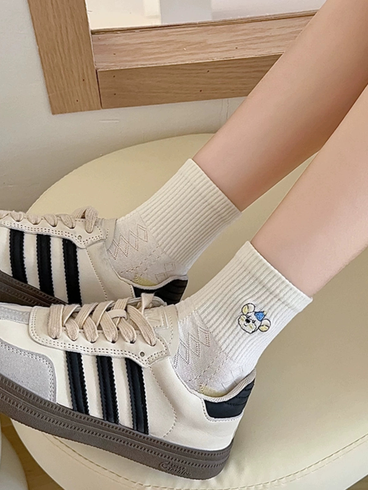 [5 Pairs Pack] Spring and Summer Thin Breathable Pure Cotton Makes Your Life Full of Surprises and Fun