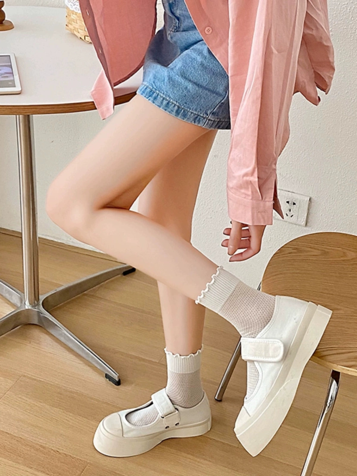 [4 Pairs] It Can Also Be Very Cute to Wear Spring and Summer Thin Breathable Stripes Series If You Don't Believe It