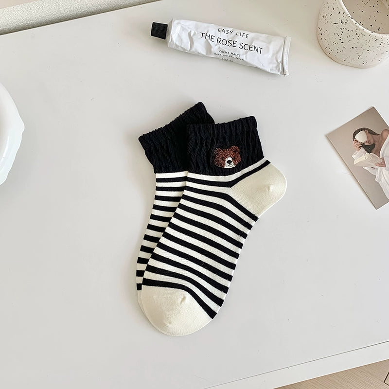 [2 Pairs] Spring and Summer Thin Breathable Boat Fresh Girl Simple to Wear Praise