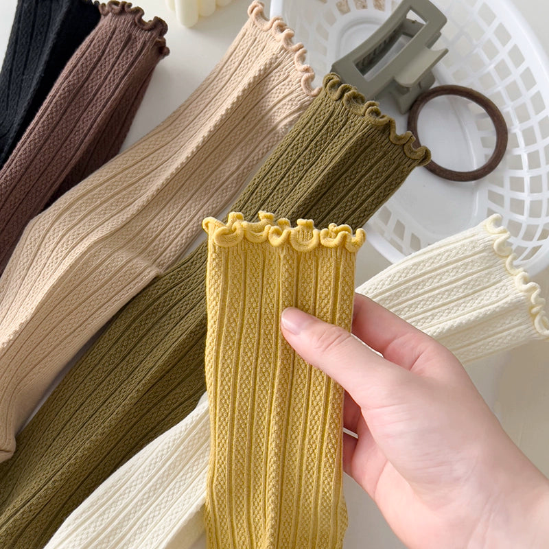 [2 Pairs] Spring and Summer Double Ruffled Lady Wear