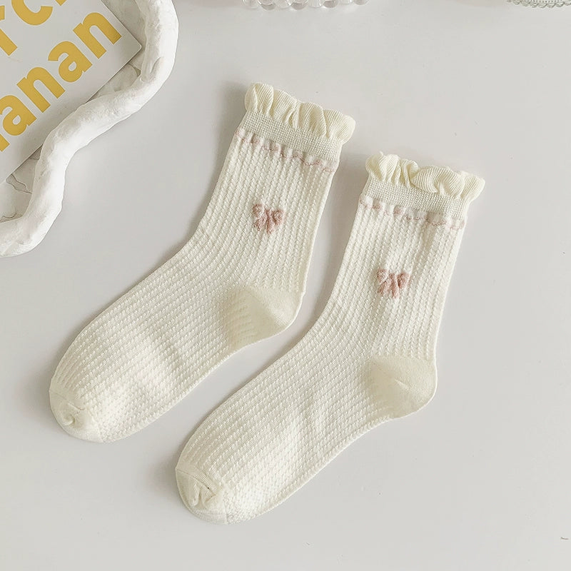 [3 Pairs] Pure White Flowers and Butterflies Are Flying, Fragrant