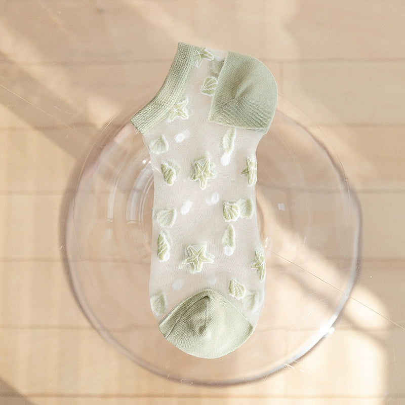 [5 Pairs] Kanekalon: a Touch of Elegance and Sexy Thin Breathable Little Stars in Summer