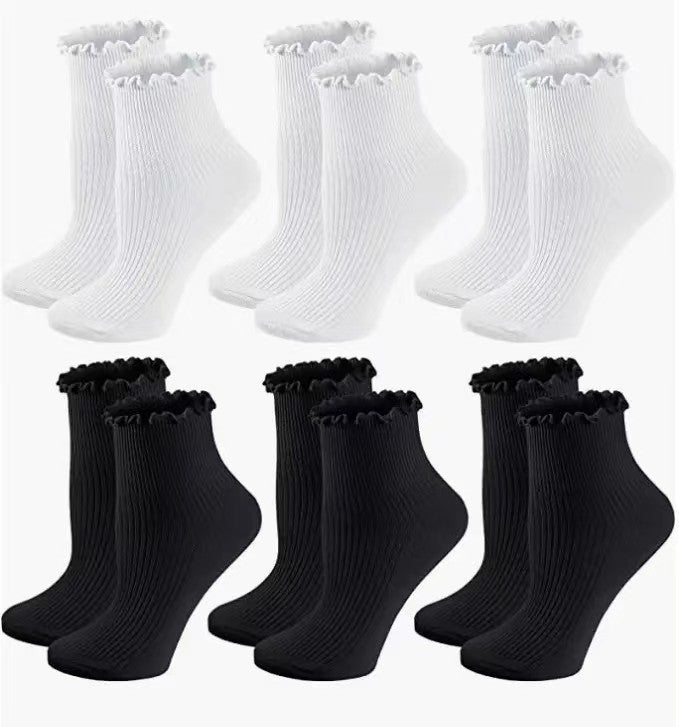 Japanese Lolita Women's Socks Tree Fungus-like Lacework Short Cotton Socks 10 Colors Cotton Women's Low Top Women's Low Cut Socks