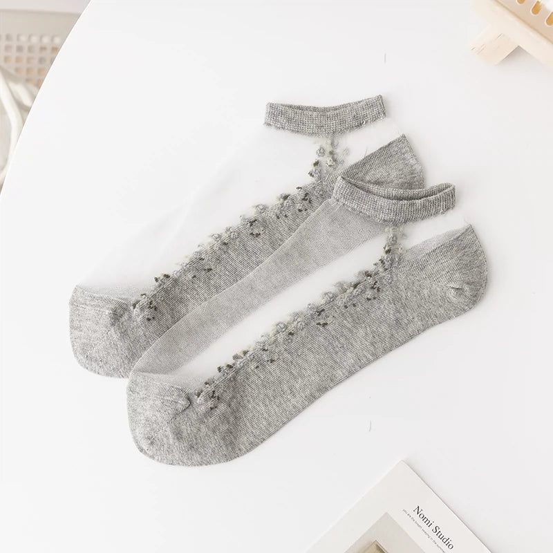 [5 Pairs] Show Low-Key Fashion Taste Summer Thin Breathable Kanekalon Seconds to Wear