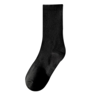 [3 Pairs] Black Socks Women's Mid Tube Stockings Spring and Summer Tide White Long Socks Women's Socks Cotton Socks