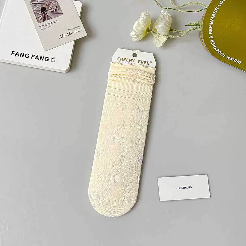 [3 Pairs] Spring and Summer Mesh Japanese and Korean Simple to Wear and Match a Very Versatile Fashion Product