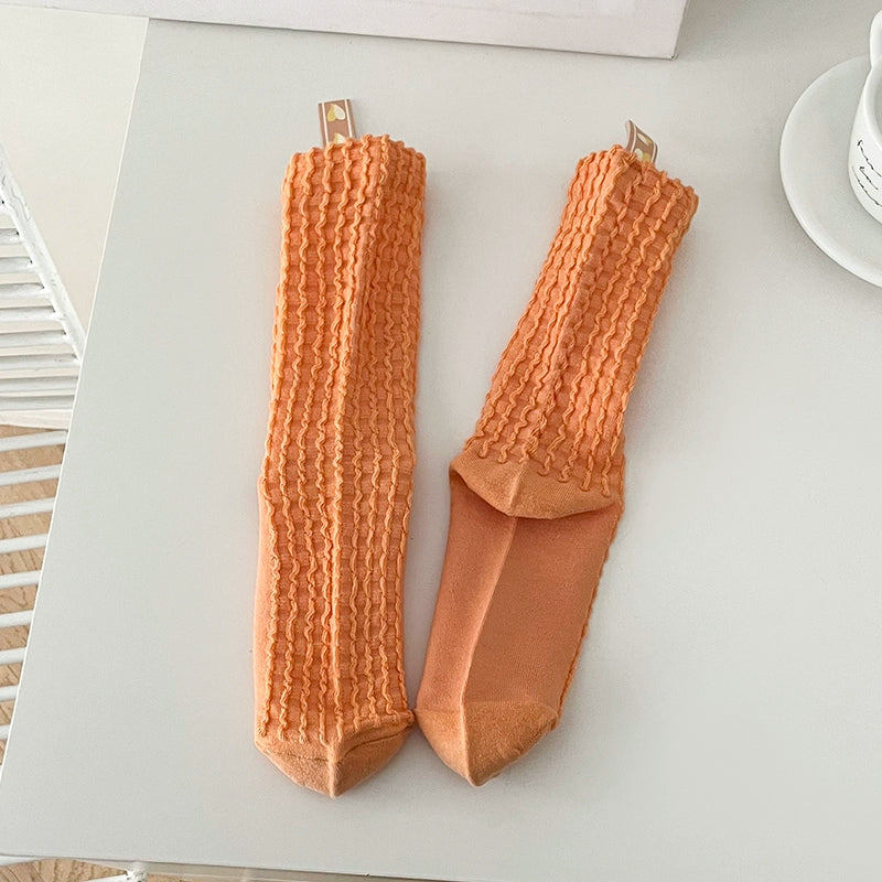 [6 Pairs] Little Red Book Recommendation Dopamine Color Waffle Love Macaron Ribbon Fairy Pure Cotton