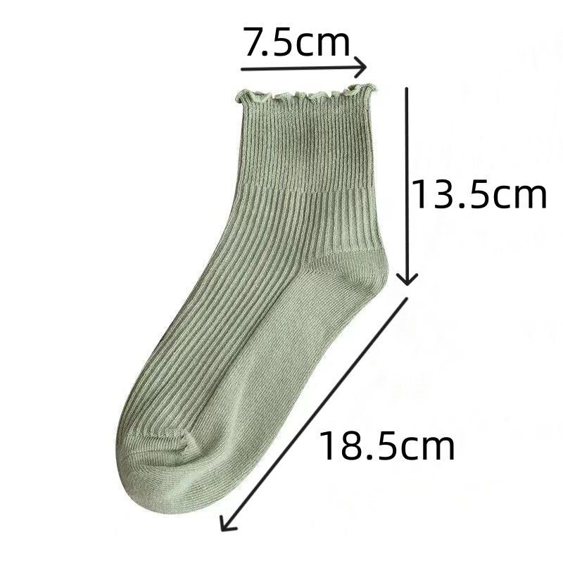 Japanese Lolita Women's Socks Tree Fungus-like Lacework Short Cotton Socks 10 Colors Cotton Women's Low Top Women's Low Cut Socks