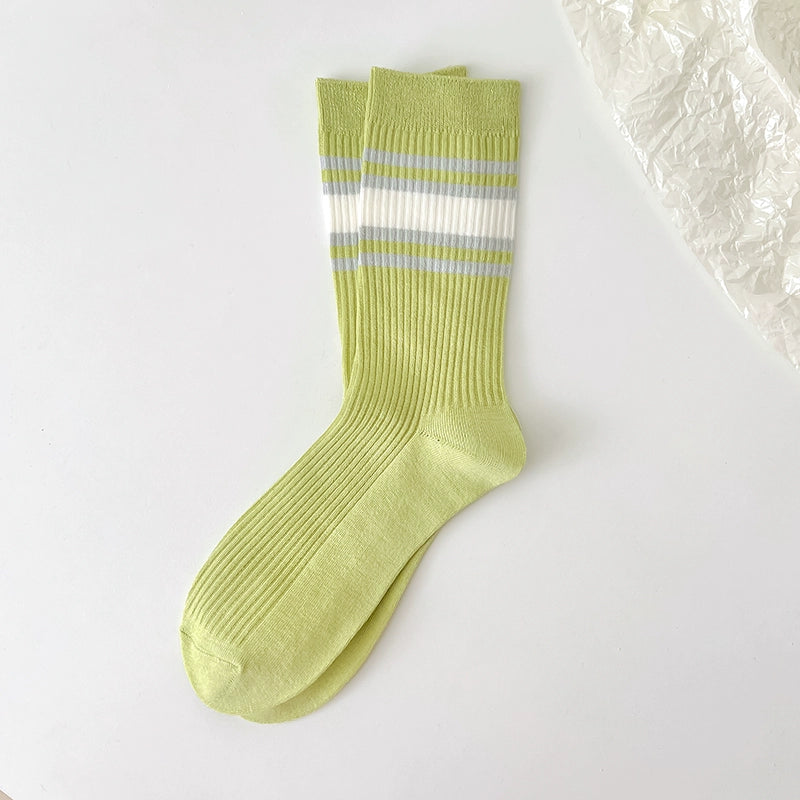 [2 Pairs] Green Bamboo Cotton Spring and Summer Thin and Comfortable Breathable Bring a Grassland