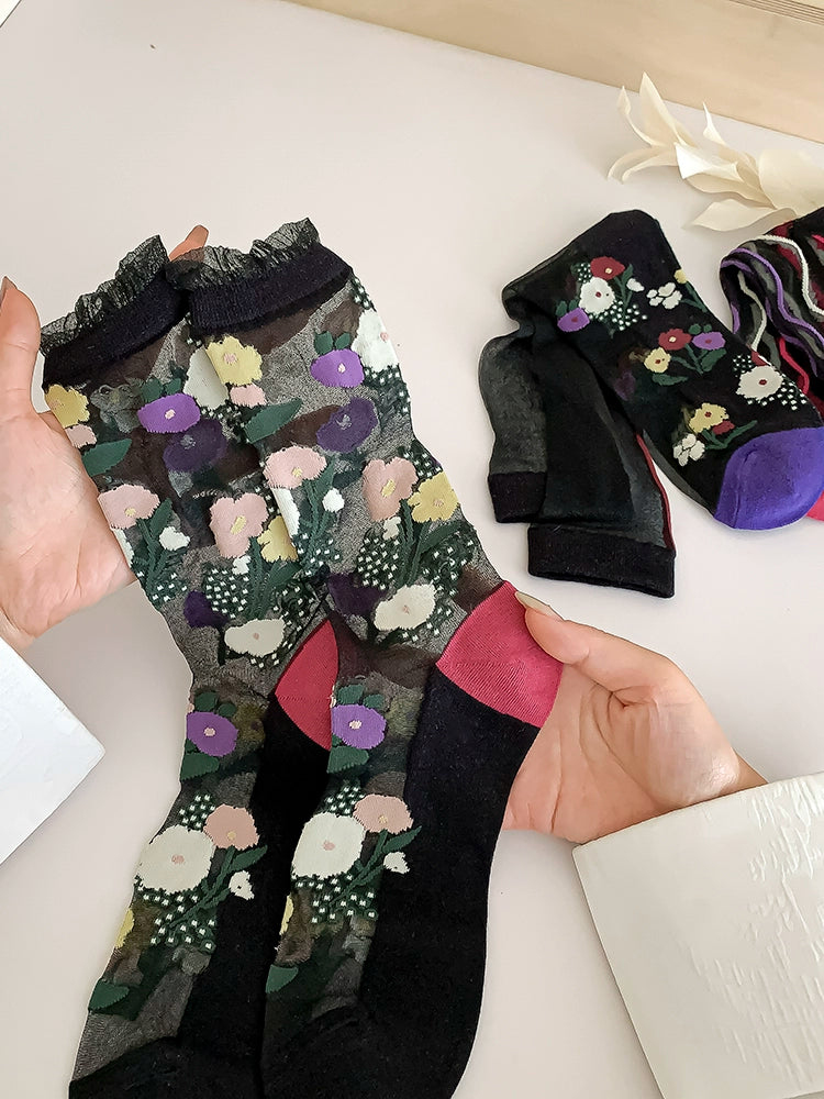 [3 Pairs] Kanekalon Style, Add Fashion Atmosphere to Summer Thin Breathable Prosperous Old Dream Wear