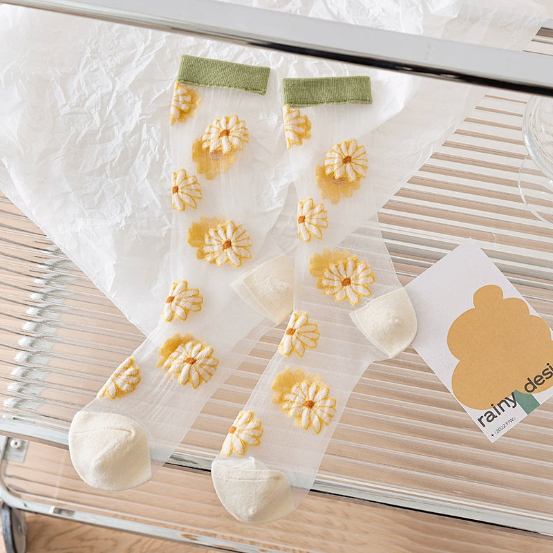 [5 Pairs] Summer Breathable Thin It's Beautiful to Wear and Match Dress