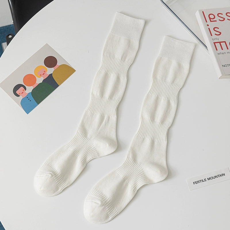 [2 Pairs] College Style Slimming Small Back Athletic Socks Pure Cotton Comfortable Breathable Socks