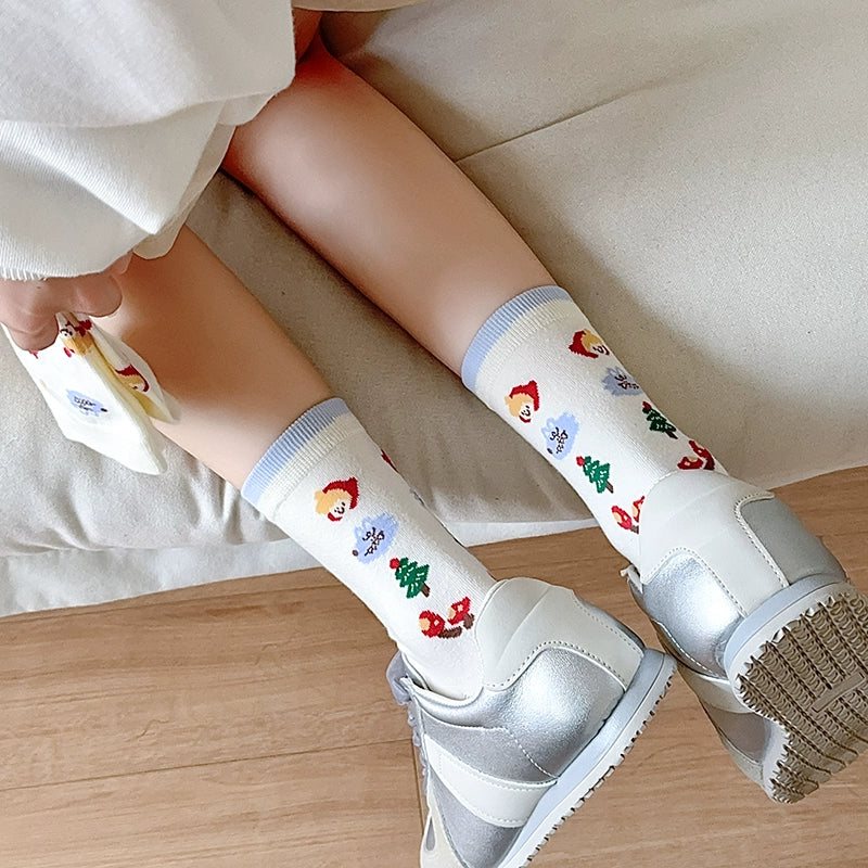 [4 Pairs] Trendy Cute Elements Summer Thin Breathable Japanese Cute Wear