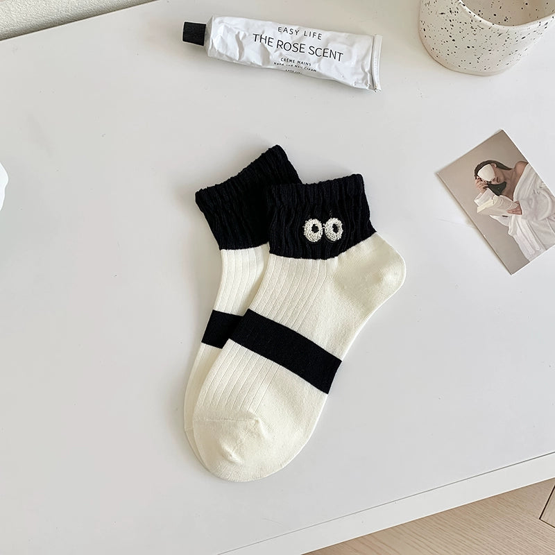 [2 Pairs] Spring and Summer Thin Breathable Boat Fresh Girl Simple to Wear Praise