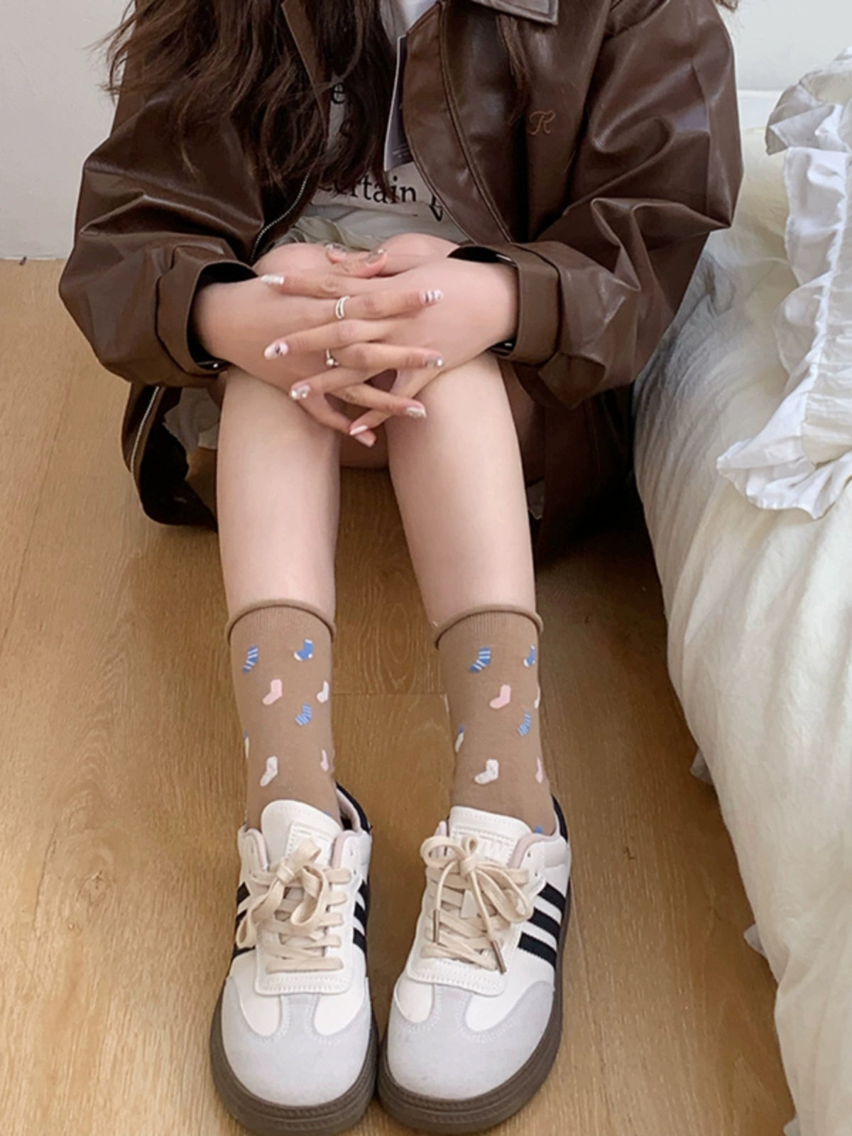 [5 Pairs] Spring and Summer Thin Curling Loose Wear Match from Ordinary to Extraordinary Wear Magic