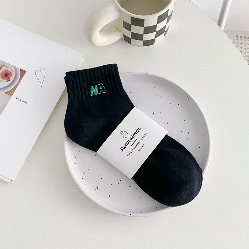 [2 Pairs] Spring and Summer Half Tube NA Sports Solid Color Series, You Are the Most Beautiful Kid on the Street, Pretty Kid