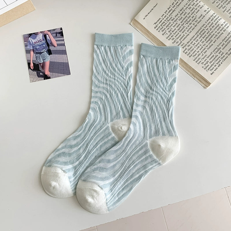 [4 Pairs] Spring and Summer Thin Breathable Mesh Street Fashion Athletic Girl Wear